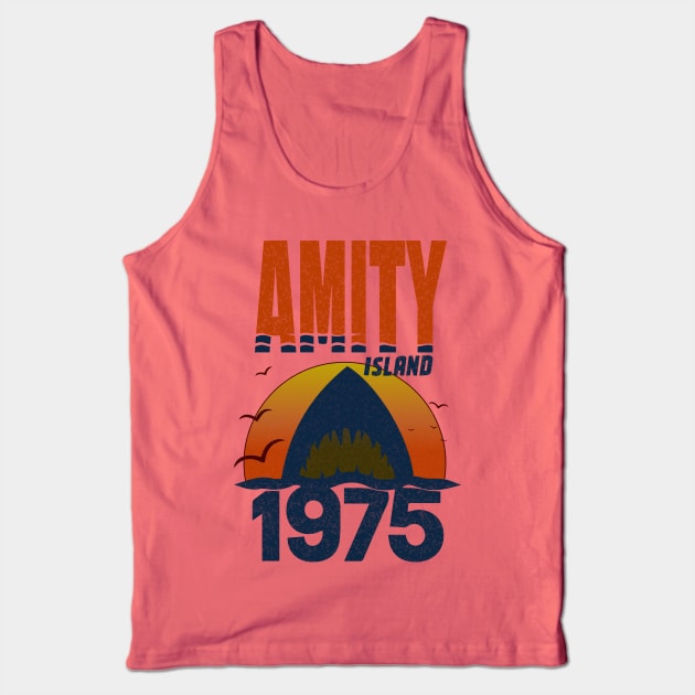 Amity Island 1975 Tank Top by Nostalgia Avenue